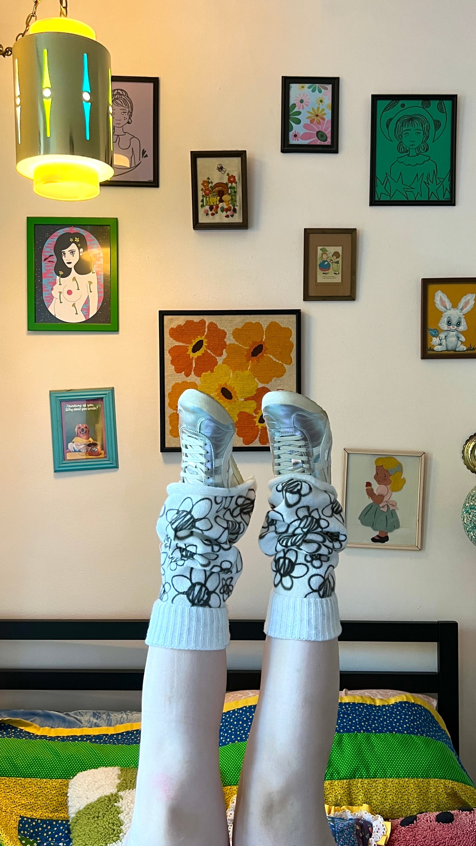 Doodle Flower Leg Warmers