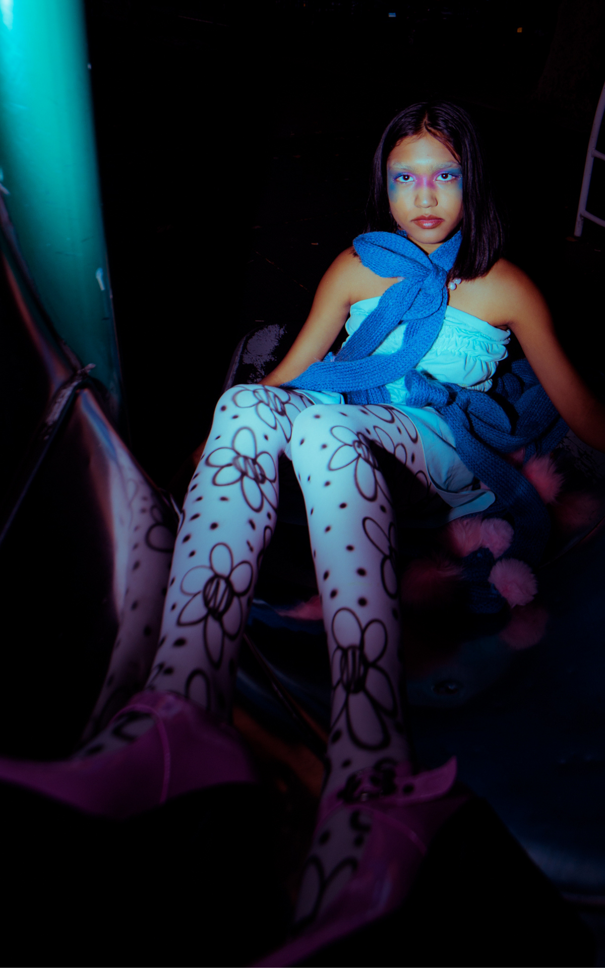 Doodle Flower Tights