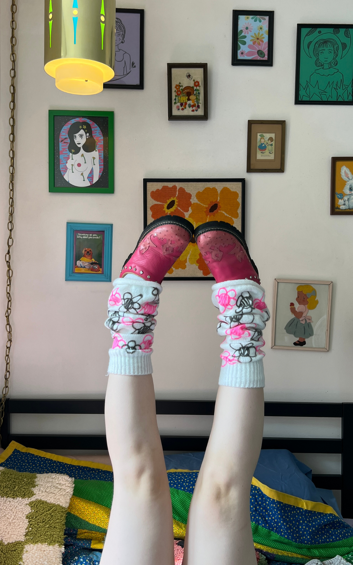 Double Doodle Flower Leg Warmers