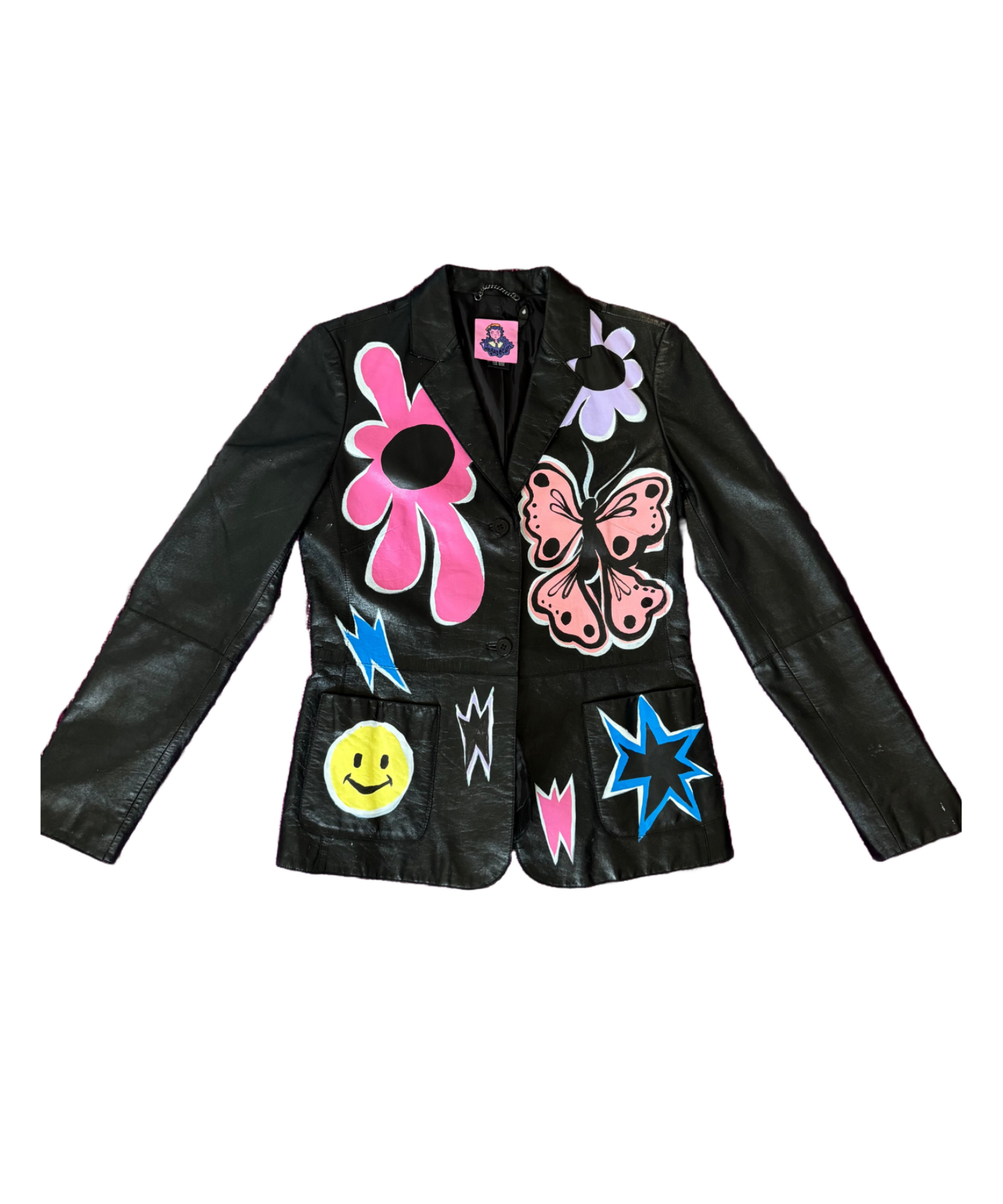 Pink Rose Leather Jacket